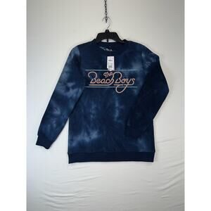 The Beach Boys Sweatshirt Mens Small Blue Tie Dye Crewneck Pullover Graphic Band